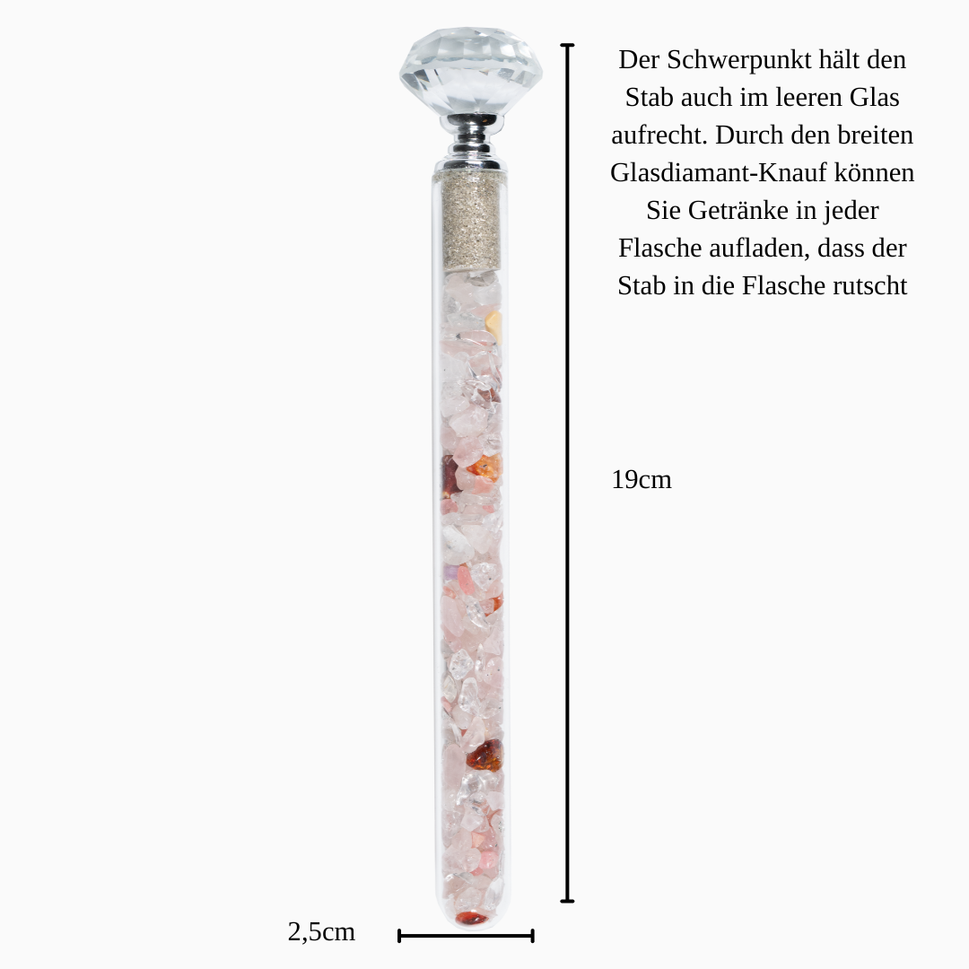 Liebe – Rosenquarz, Granat, Rhodochrosit, Bergkristall