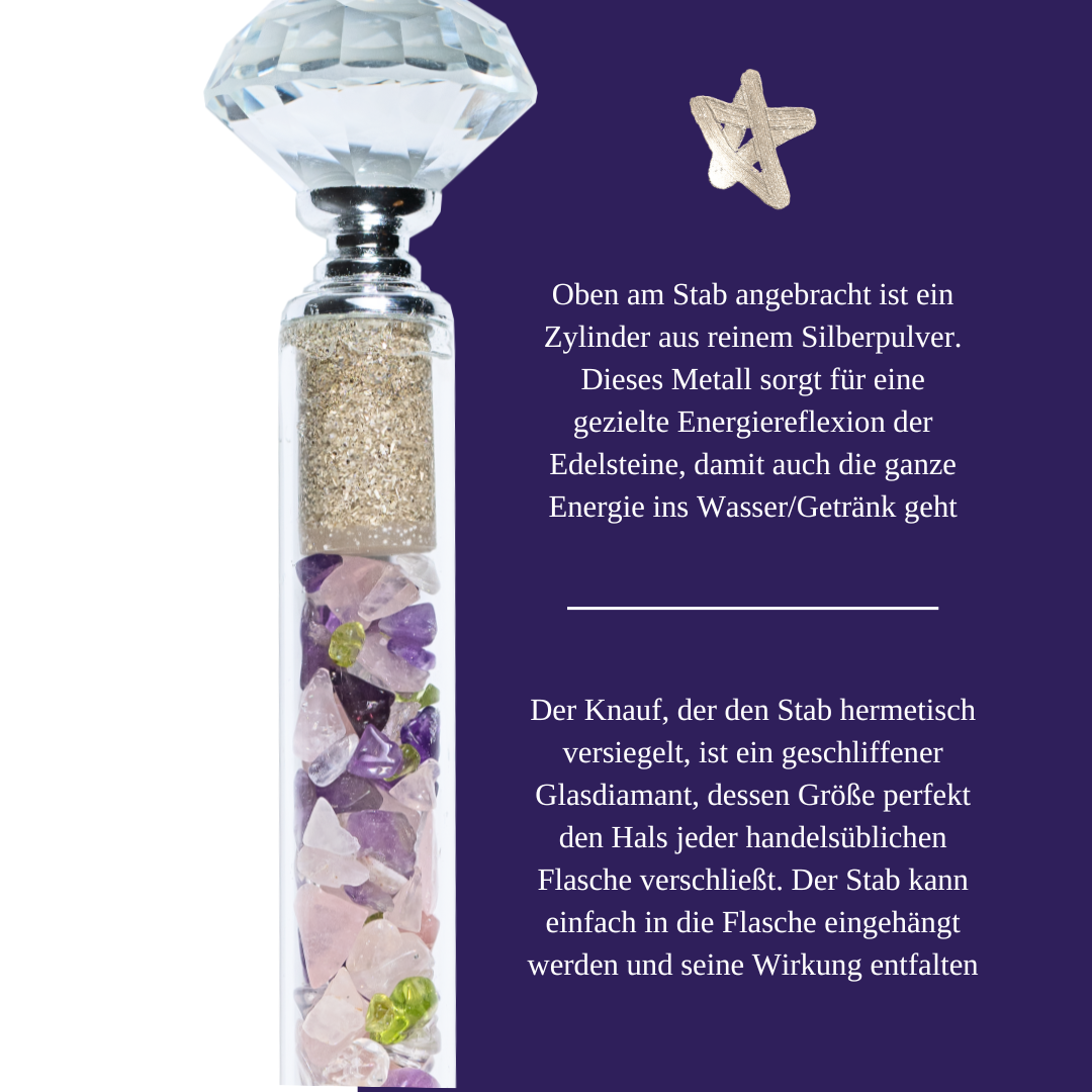 Wundermischung - Amethyst, Bergkristall, Rosenquarz, Peridot