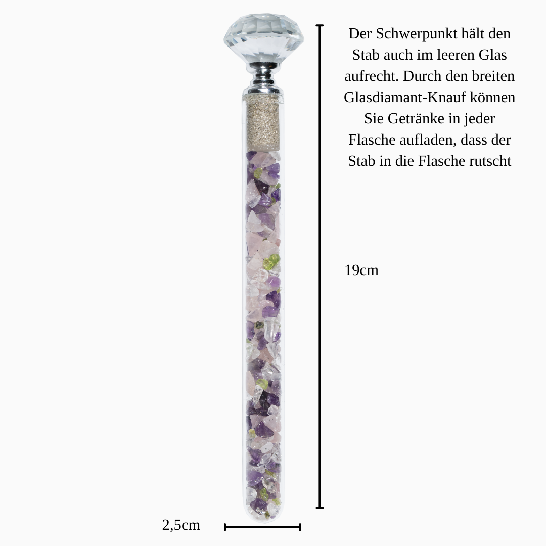 Wundermischung - Amethyst, Bergkristall, Rosenquarz, Peridot